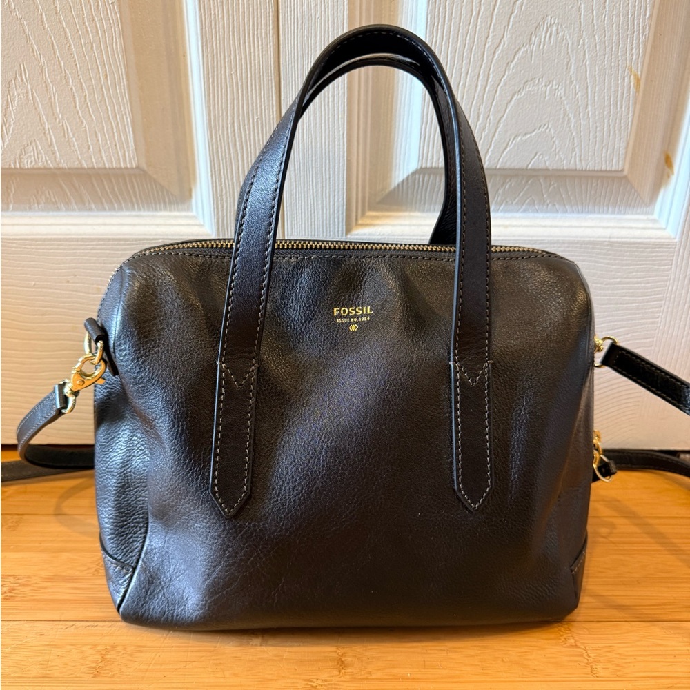 Fossil Dark Brown Leather Satchel